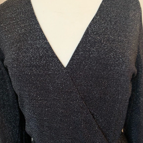 Black Surplice Dress - Picture 3 of 6